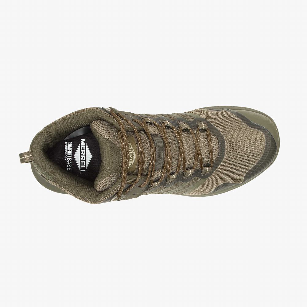 Men's Merrell Nova 3 Mid Tactical Waterproof Work Boots Olive Outlet | CJWHB-9826