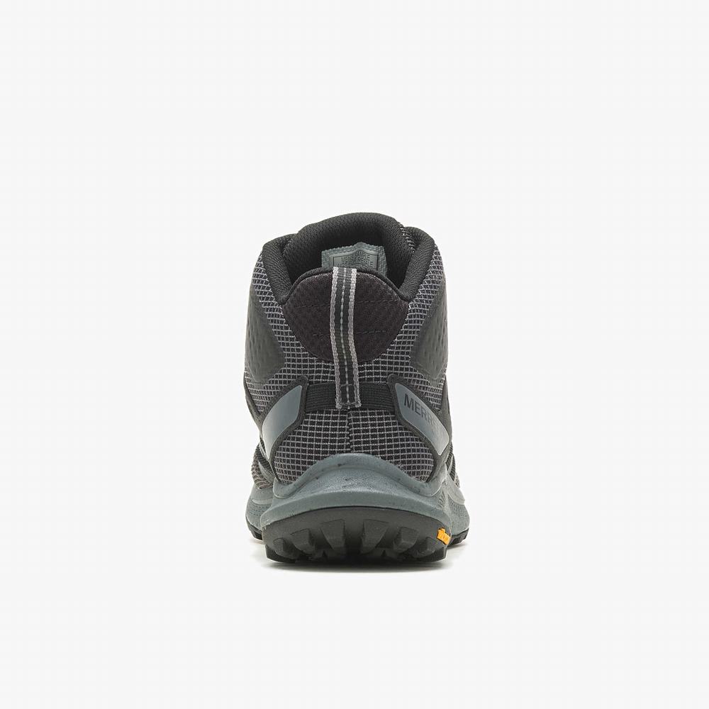 Men's Merrell Nova 3 Mid Waterproof Hiking Boots Black Outlet | SEJKU-8713