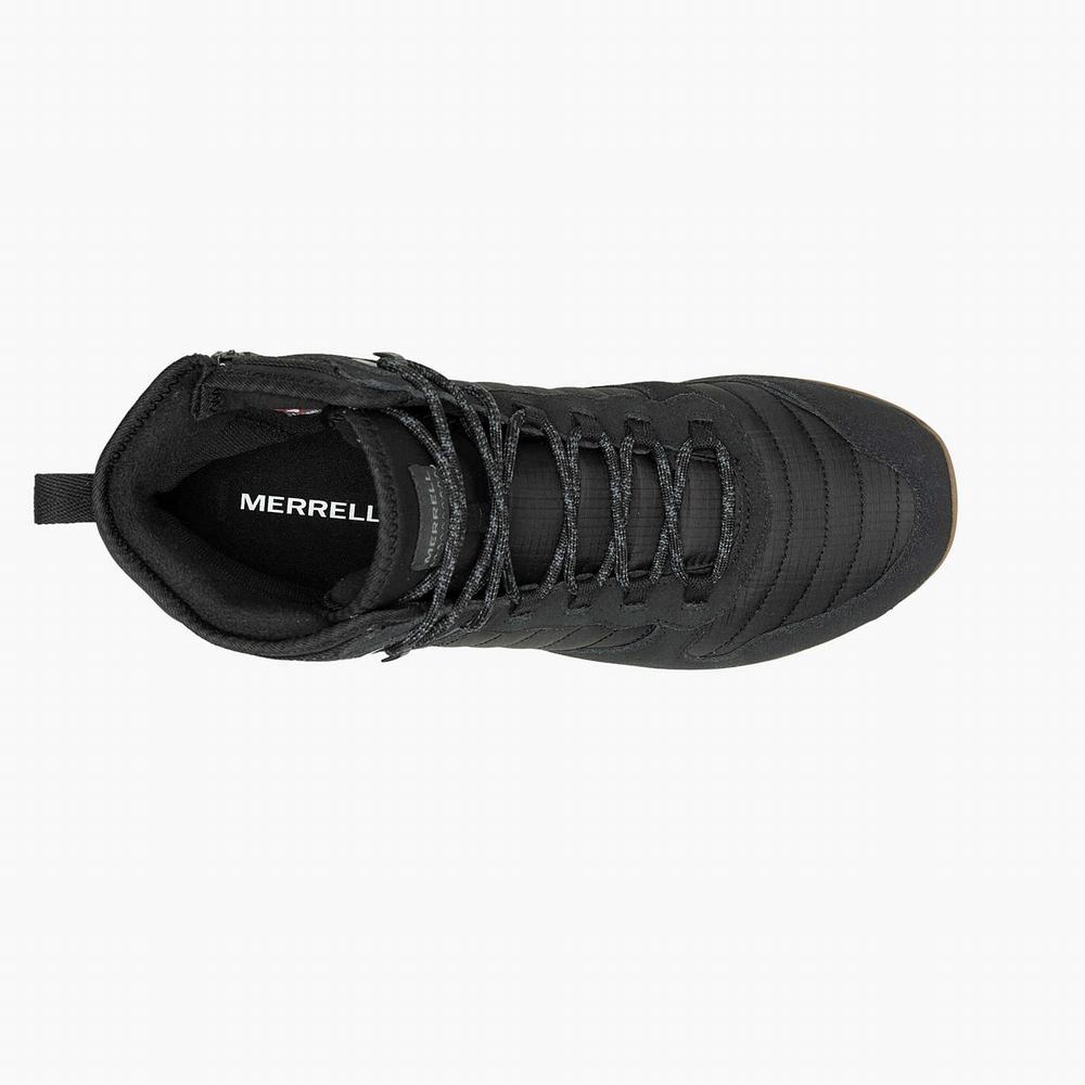 Men's Merrell Nova 3 Thermo Mid Zip Waterproof Hiking Boots Black Outlet | CKDHU-8941