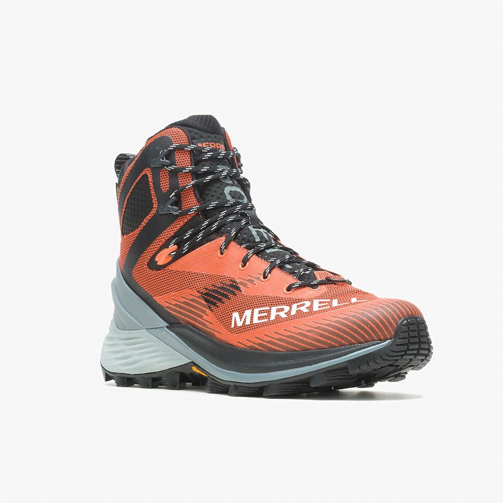 Men's Merrell Rogue Hiker Mid GORE-TEX® Hiking Boots Orange Outlet | ESXNR-5682