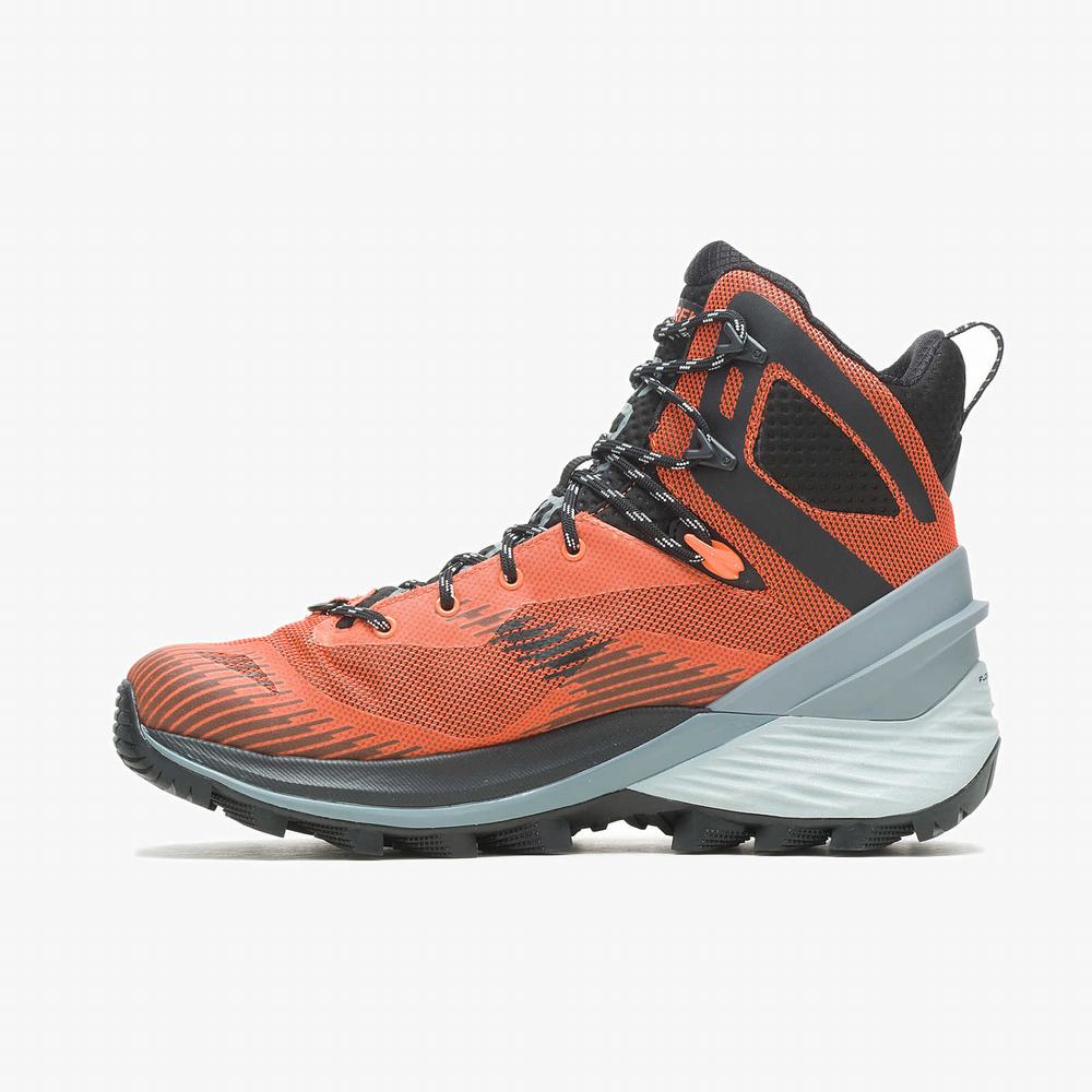 Men's Merrell Rogue Hiker Mid GORE-TEX® Hiking Boots Orange Outlet | ESXNR-5682