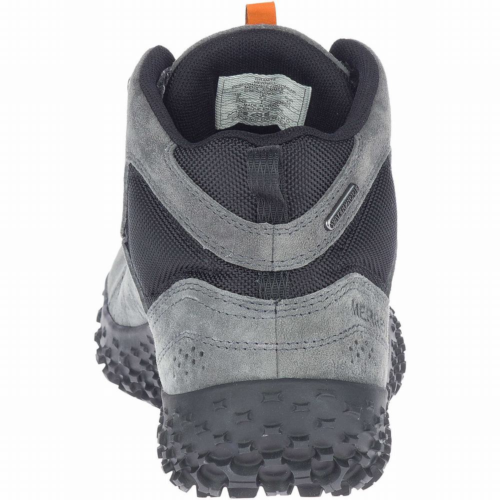 Men's Merrell Wrapt Mid Waterproof Hiking Boots Grey Outlet | ULDRC-3710