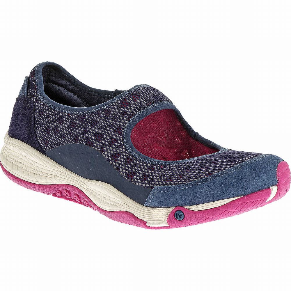 Women's Merrell All Out Bold Mary Jane Shoes Blue Outlet | OTNIS-9215