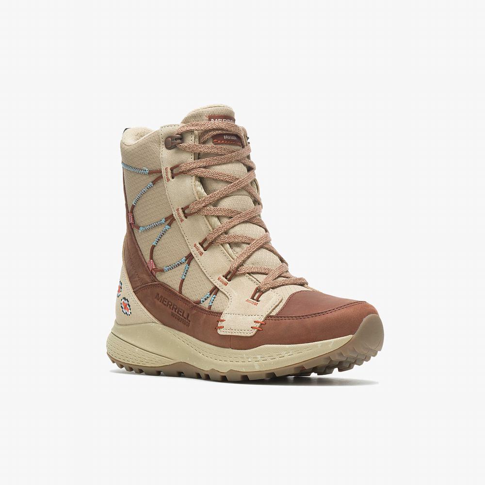 Women's Merrell Bravada 2 Thermo Mid Waterproof X Jordan Ann Craig Hiking Boots Khaki Sale Outlet | MYOAC-1893