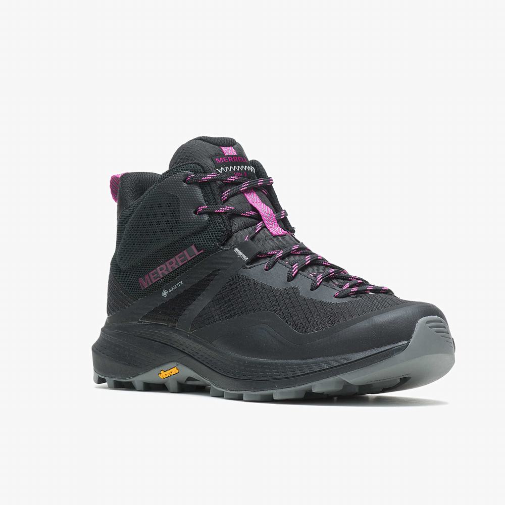 Women's Merrell MQM 3 Mid GORE-TEX® Hiking Boots Black / Fuchsia Outlet | CBGXI-7386