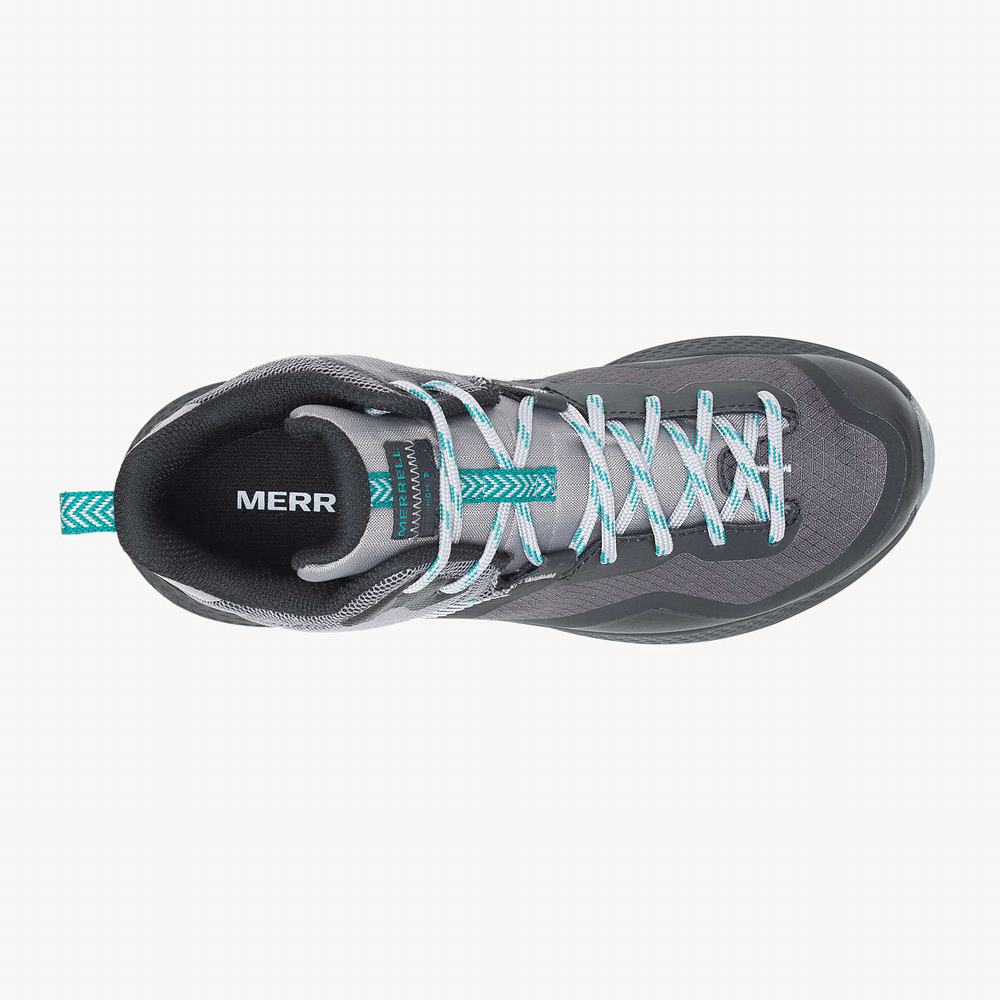 Women's Merrell MQM 3 Mid GORE-TEX® Hiking Boots Grey / Turquoise Outlet | AKJLZ-4203