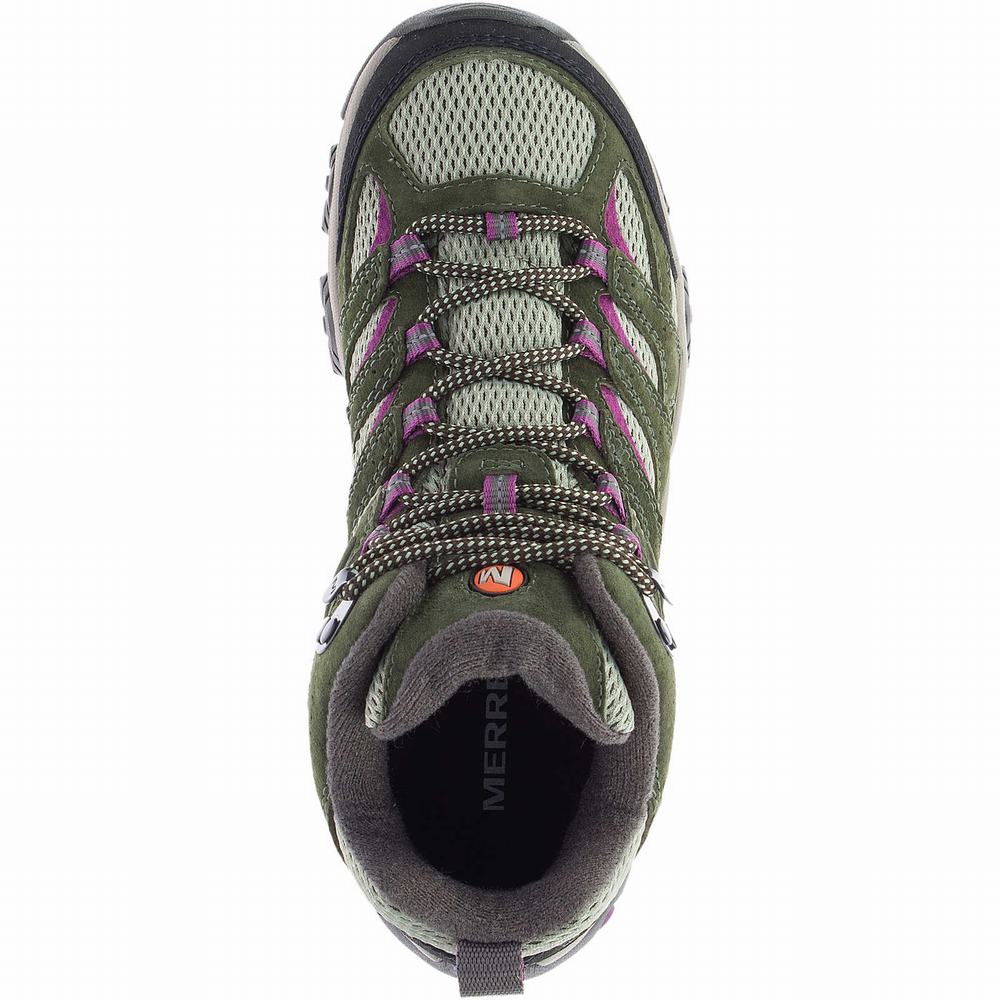 Women's Merrell Moab 3 Mid GORE-TEX® Hiking Boots Olive Outlet | HEQPA-1403