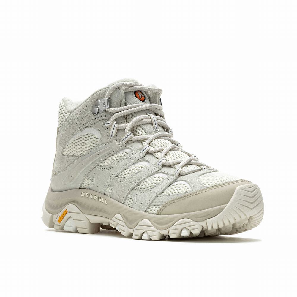 Women's Merrell Moab 3 Mid Hiking Boots Beige Outlet | VTDKJ-2405