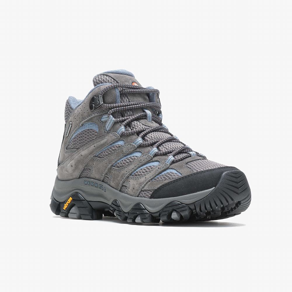 Women's Merrell Moab 3 Mid Waterproof Boots Grey Outlet | BLZGT-2019