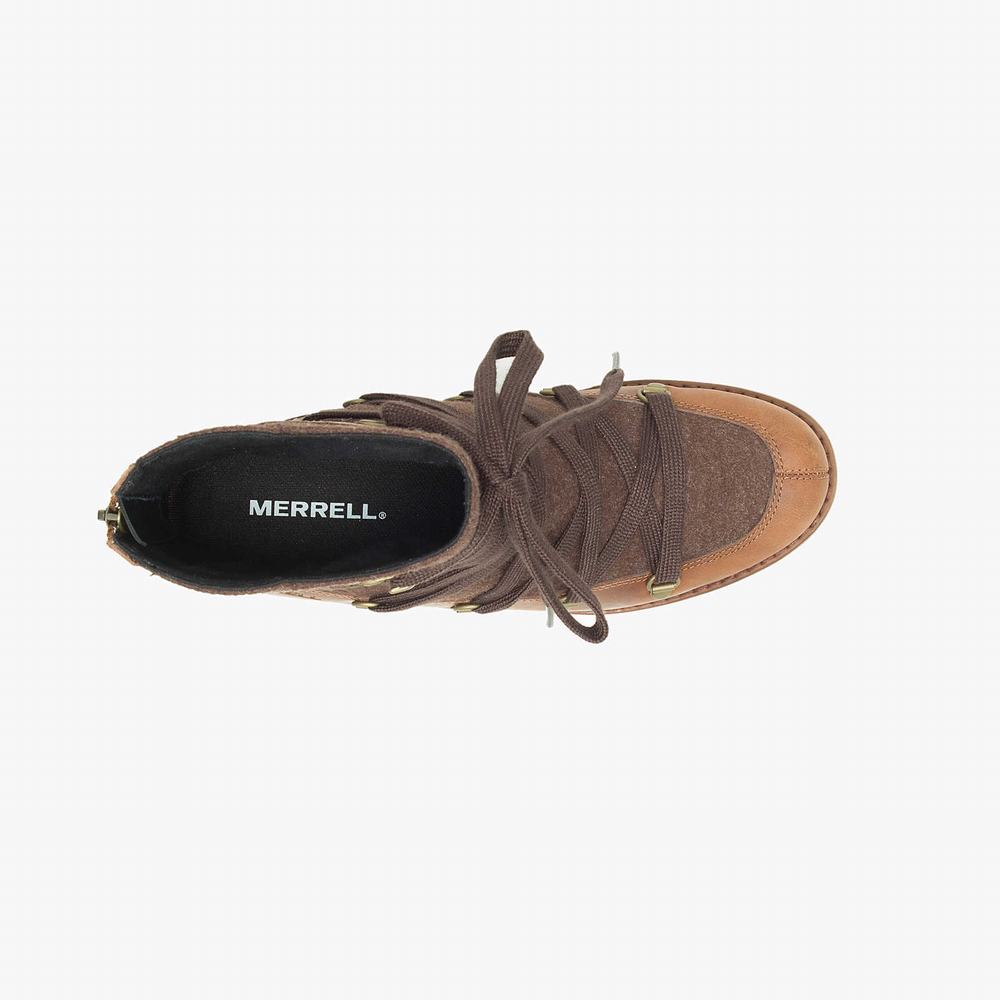 Women's Merrell Shiloh II Warm Boots Brown Outlet | DHGJZ-4180