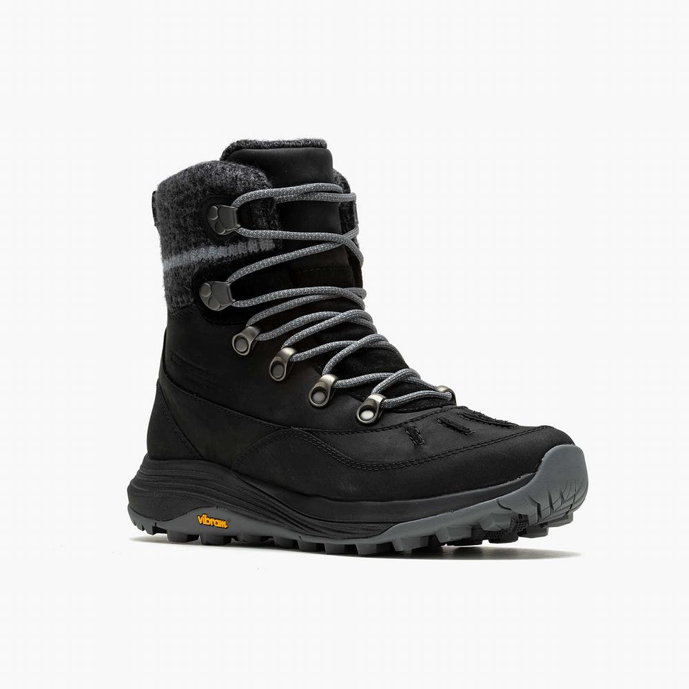 Women's Merrell Siren 4 Thermo Mid Zip Waterproof Boots Black Outlet | PYKUD-3046